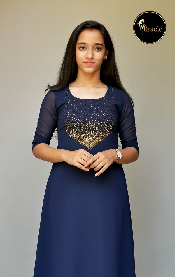 Navy Blue Kurti MHK204