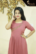 Pastel Pink Georgette Kurti MHK170