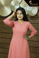 Pastel Pink Georgette Kurti MHK164