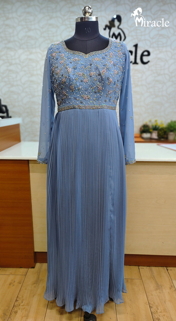 sapphire party wear dresses La Femme Prom Dress Formal Evening Gown 18487 Sapphire Blue Size 10