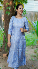 Brocade Lavender Kurti Pant set MDK212