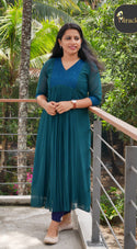 Dark Cyan Designer Kurti MDK203