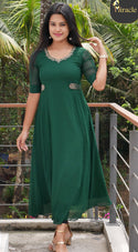 Green Designer Kurti - MHK280