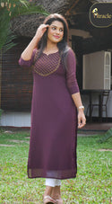 Dark Purple Kurti MHK231