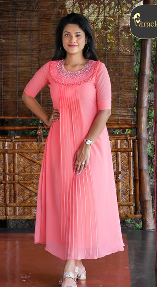 Peach Kurti MHK229