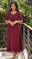 Maroon Designer Kurti - MHK279