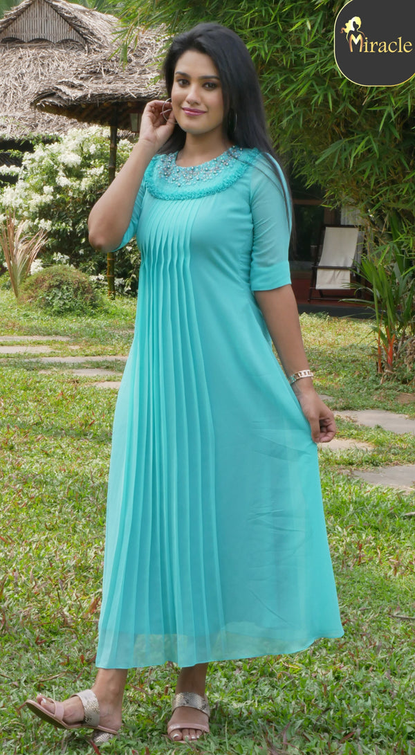 Aqua Blue Kurti MHK230