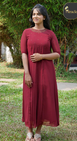 Maroon Kurti MHK224