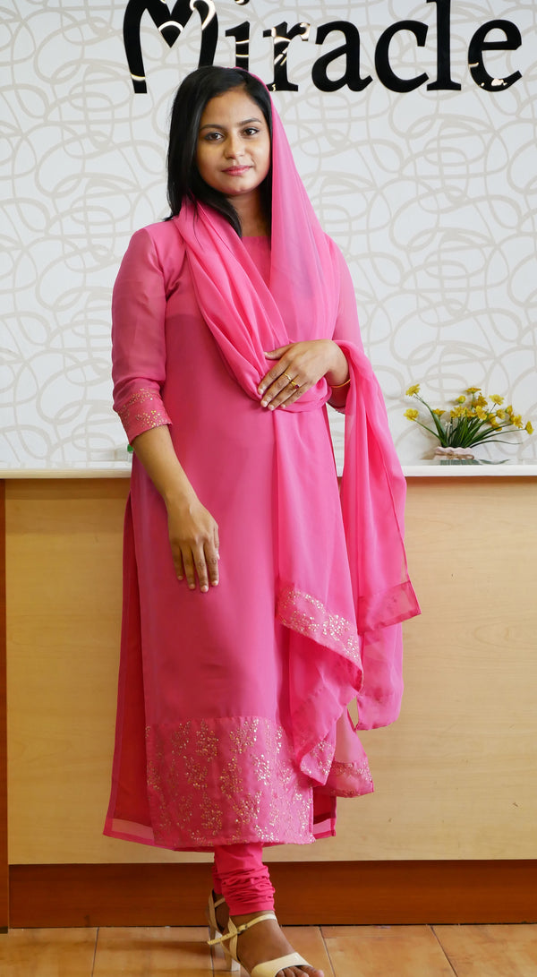 French Pink Designer Kurti MDK200