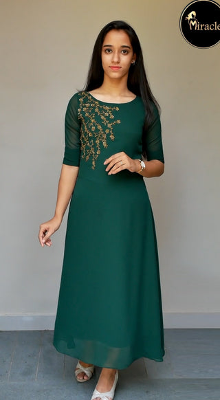 Bottle Green Kurti MHK207